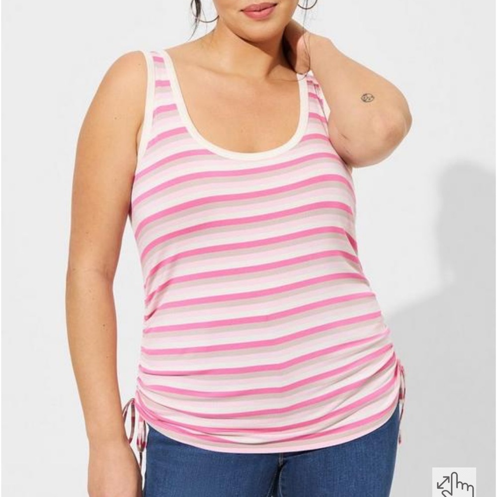 Torrid Super Soft Scoop Neck Side Tie Tank
